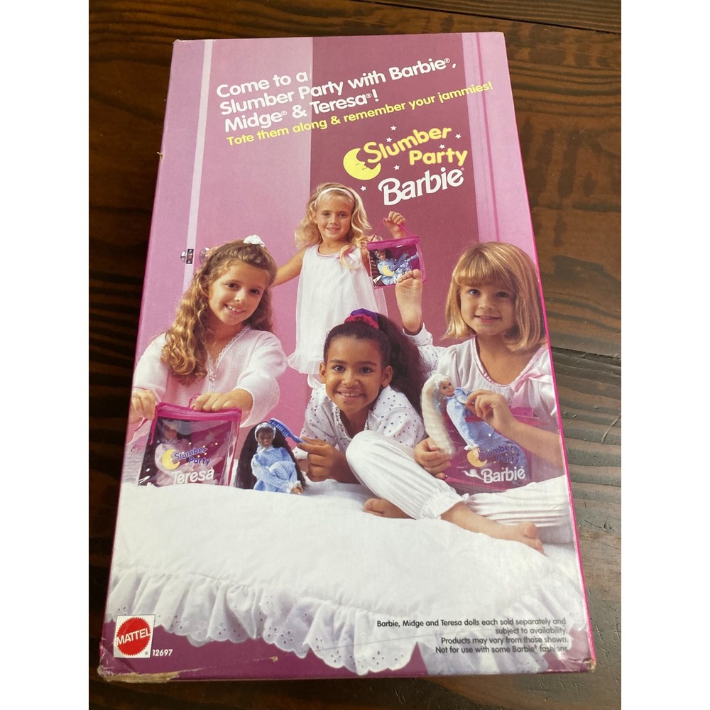 Vintage 1994 Slumber Party Barbie and Tote African‎ American Doll Girl NIP - Picture 5 of 8